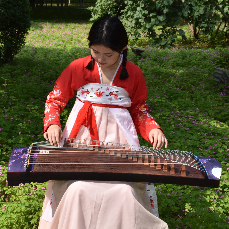 Musical Instrument Guzheng - 100cm stringed Mini Guzheng Colorful Painting