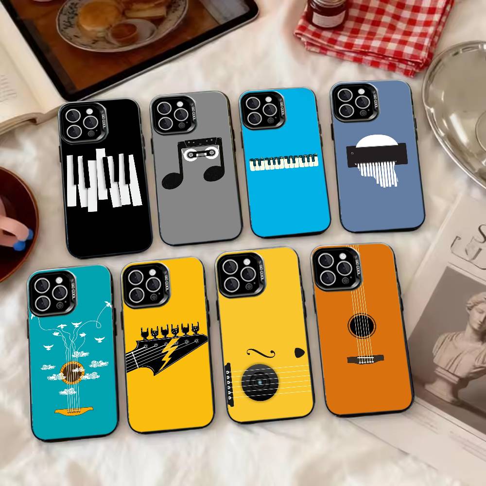 Musical Instrument Quotes - Minimal Flat Music Instrument Phone Case