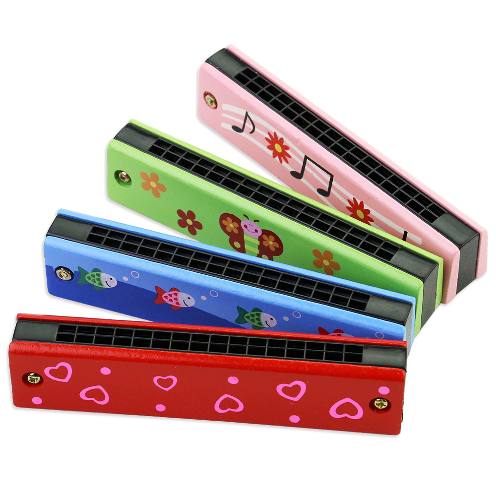 Musical Instrument Blow - Children's Harmonica, Wooden Musical Instrument Toy