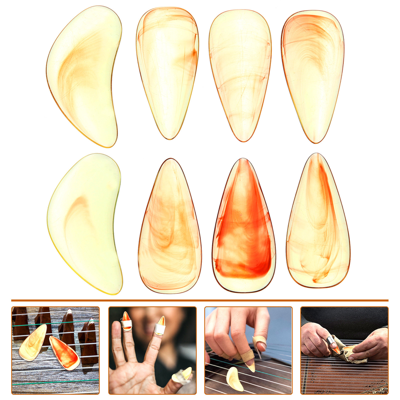 8Pcs Guzheng Finger Picks High - đánh giá và giá Musical Instrument Guzheng