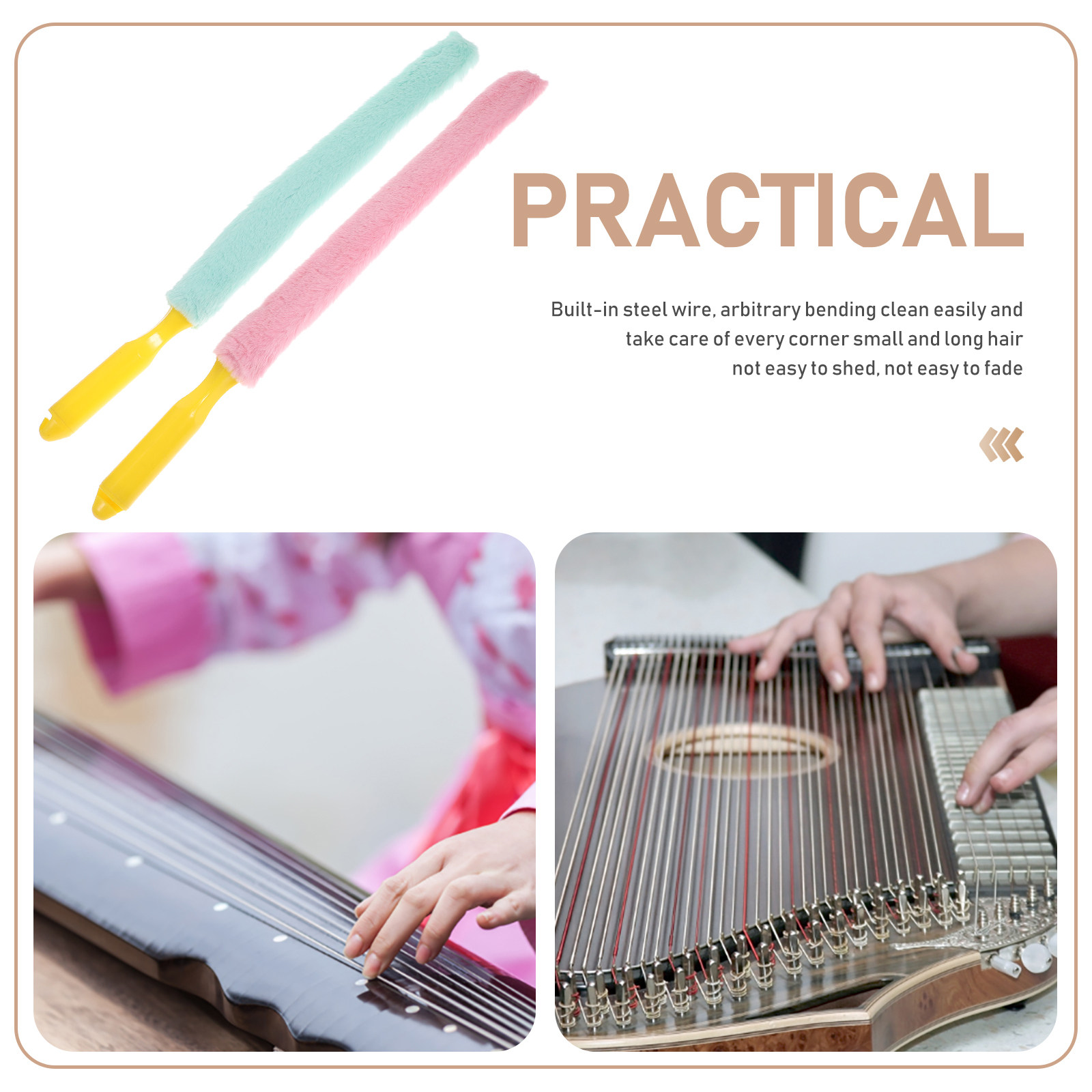 2Pcs Guzheng Cleaning Brushes  - đánh giá và giá Musical Instrument Guzheng