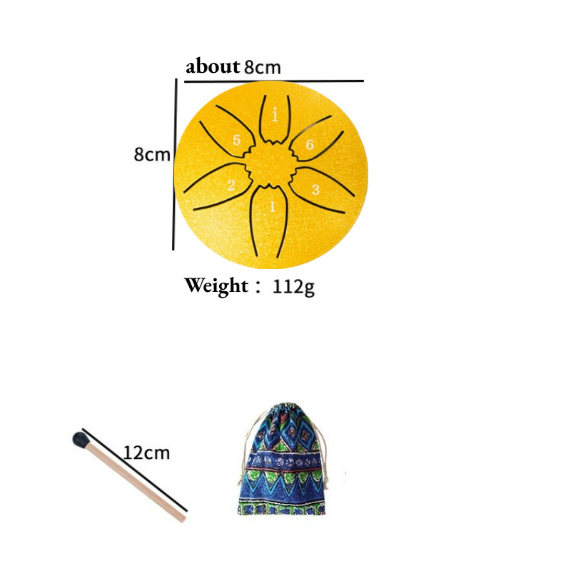 Steel Tongue Drum Portable Rai - đánh giá và giá Musical Instrument With Hand