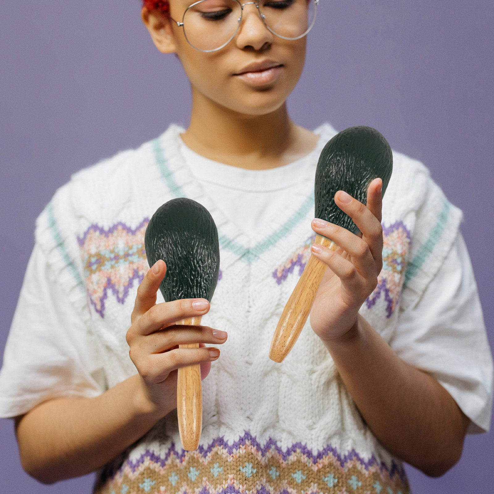 Fruit Shaker Maracas Avocado T - đánh giá và giá Musical Instrument Maraca