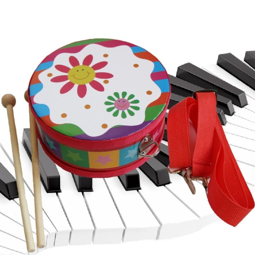 Wooden Children's Drum Double  - đánh giá và giá Musical Instrument With Hand