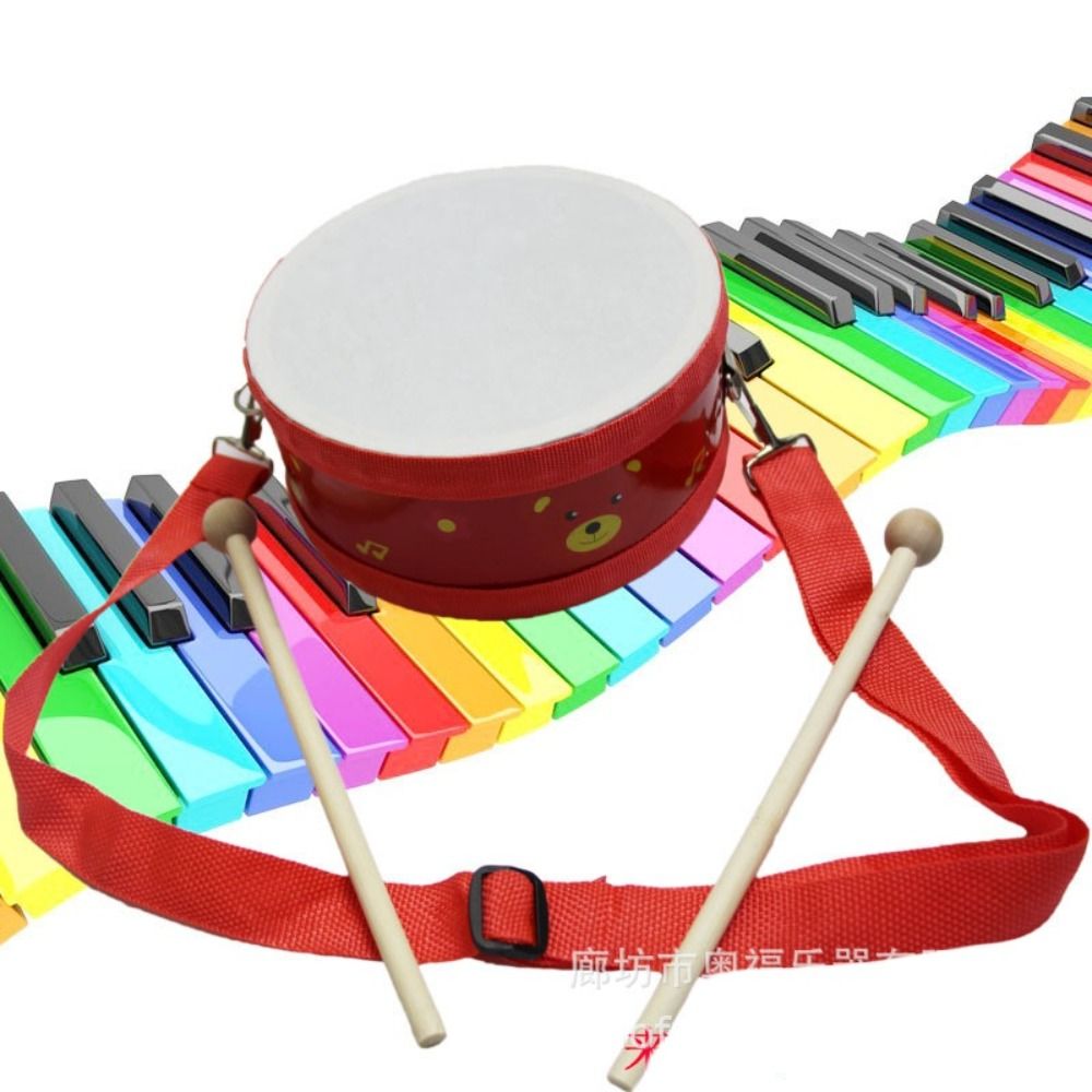 Wooden Children's Drum Double  - đánh giá và giá Musical Instrument With Hand