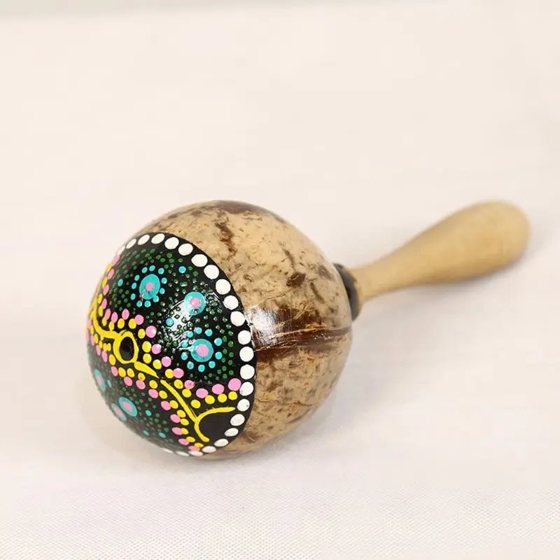 Painted Coconut Shell Maracas  - đánh giá và giá Musical Instrument Maraca