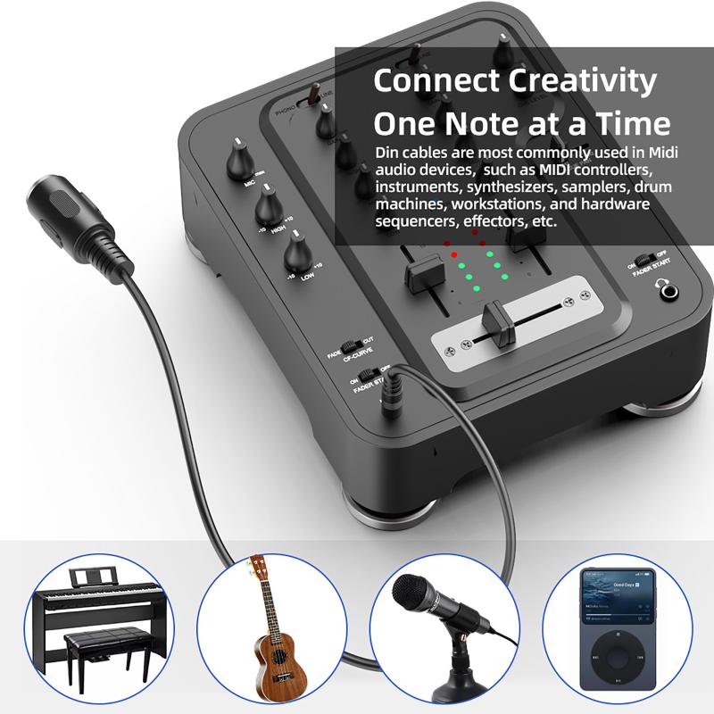 Hot Sale MIDI Din 5 To 3.5mm T - đánh giá và giá Musical Instrument Video