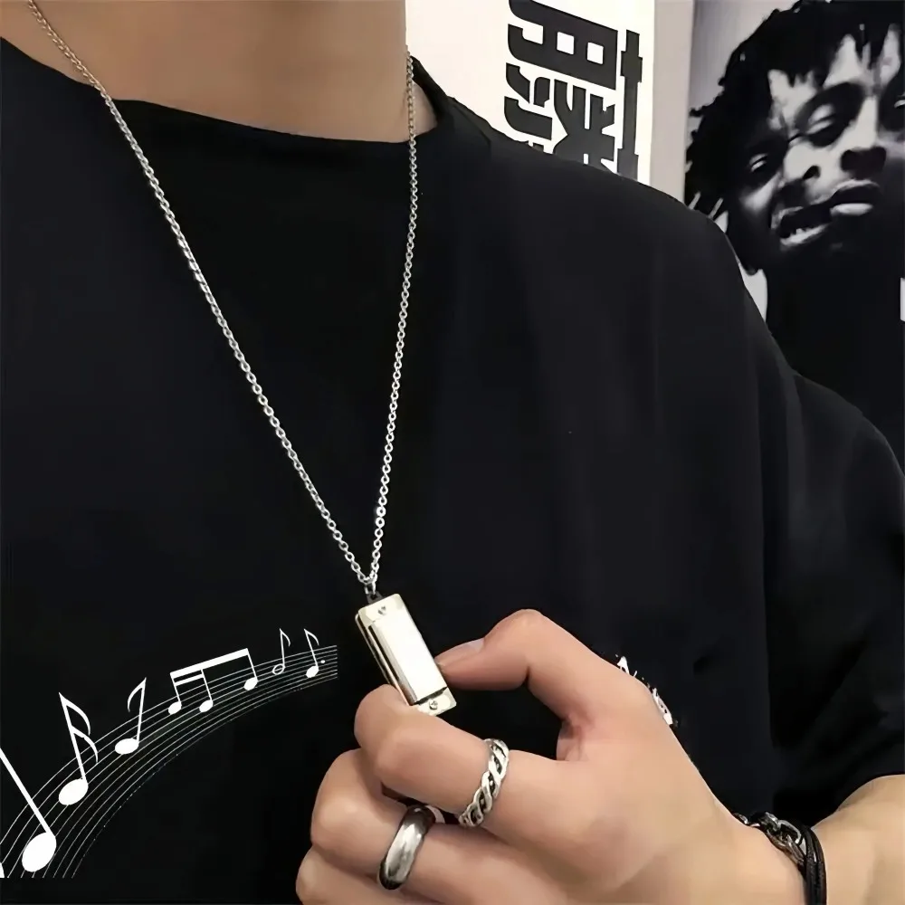 Mini Harmonica Necklace Men an - đánh giá và giá Musical Instrument Blow