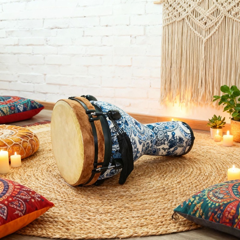 New 12-inch African drum mecha - đánh giá và giá Musical Instrument With Hand