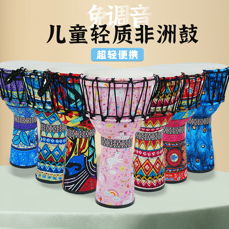 PVC African drum sheepskin 8 i - đánh giá và giá Musical Instrument With Hand