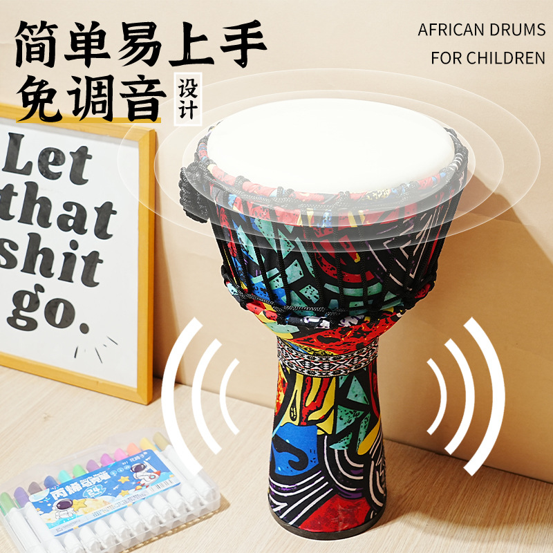 PVC African drum sheepskin 8 i - đánh giá và giá Musical Instrument With Hand