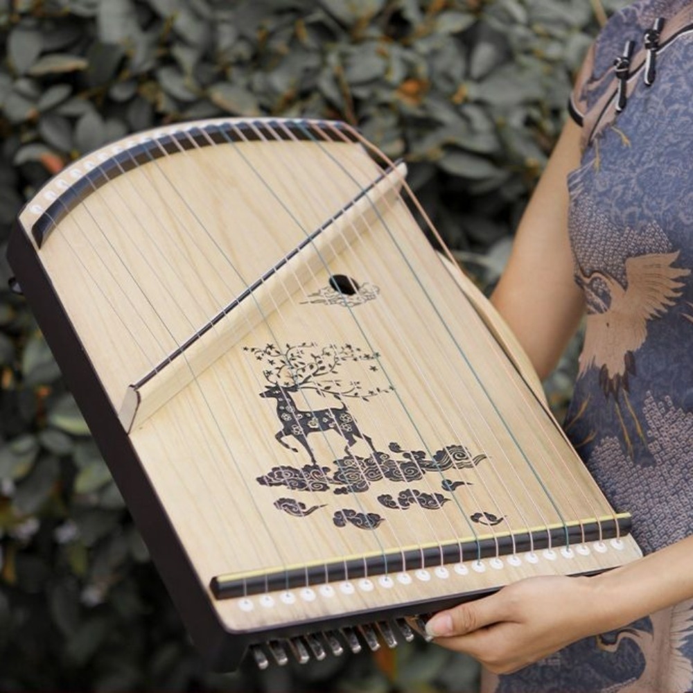 Wooden 21-string Mini Guzheng  - đánh giá và giá Musical Instrument Guzheng